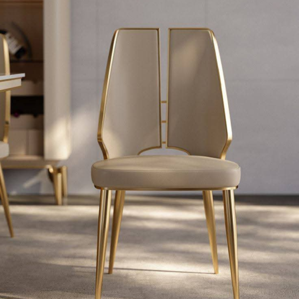 Modern Gold Accent Dining Chair