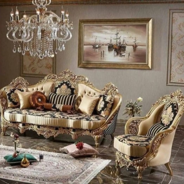 Royal Baroque Sofa Set – A Symbol of Grandeur & Elegance