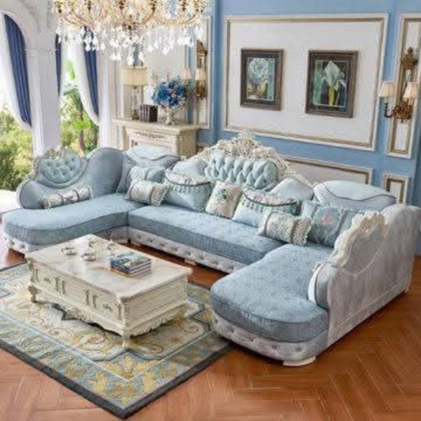 Luxury European-Style L-Shaped Sofa – Elegant Comfort