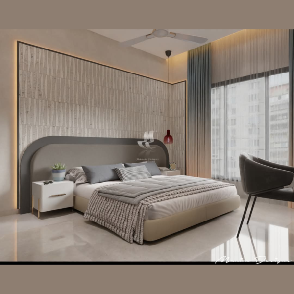 Modern Minimalist King-Size Bed – Sleek & Stylish Comfort