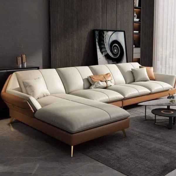 Luxury L-Shaped Modern Leather Sofa