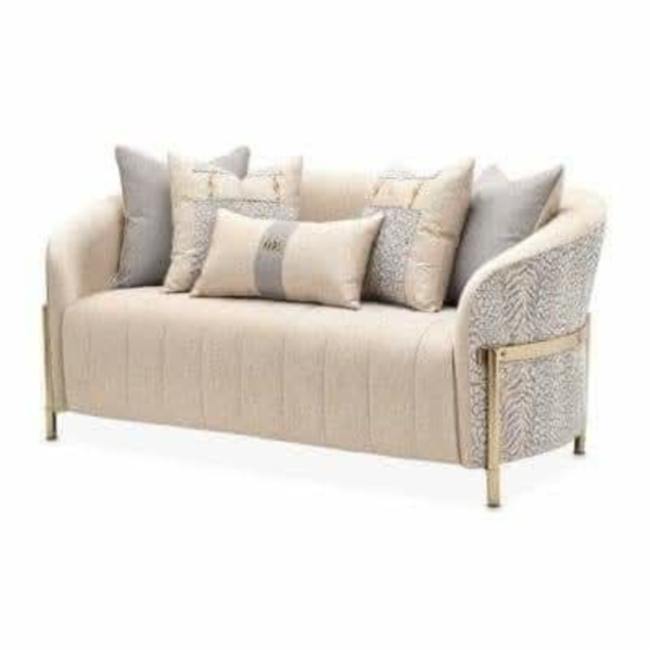 Elegant Beige Sofa with Cushions